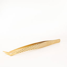 LU 32 GOLD CURVED TWEEZERS 