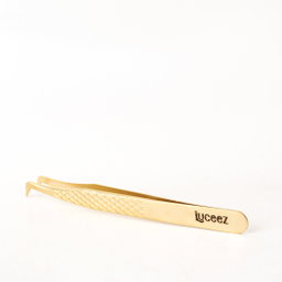 LU 35 GOLD CURVED TWEEZERS 