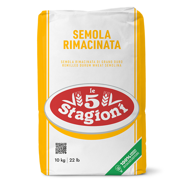 Semola Rimaccinata 10kg (double-milled durum wheat flour)