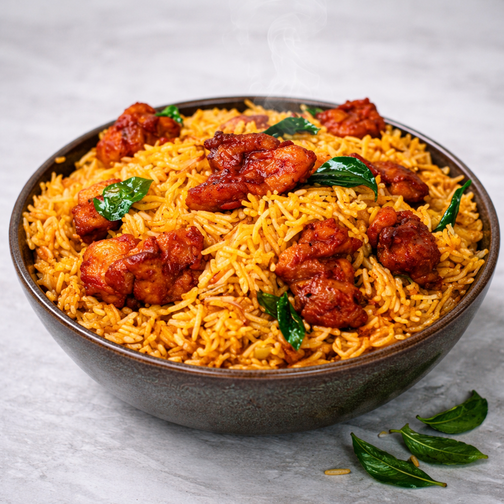 Chicken 65 Biryani with Raita حلال🔴