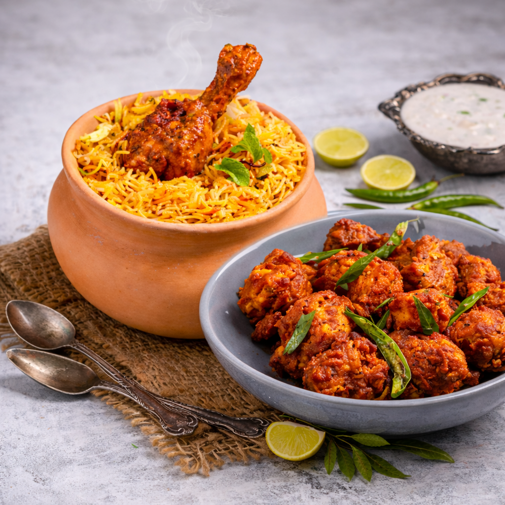 Chicken Biryani + Chicken 65 Combo حلال🔴_0
