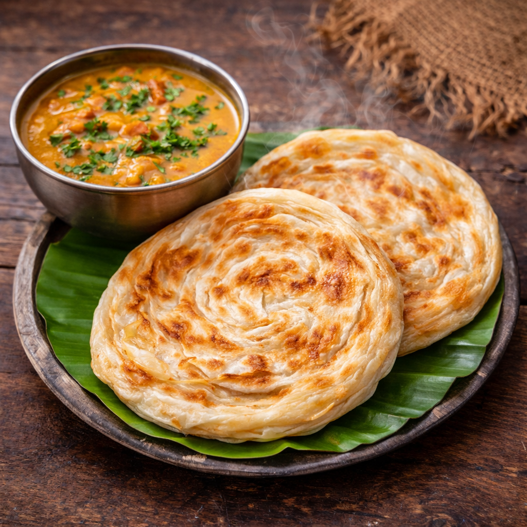 Parotta with Vegetable Curry