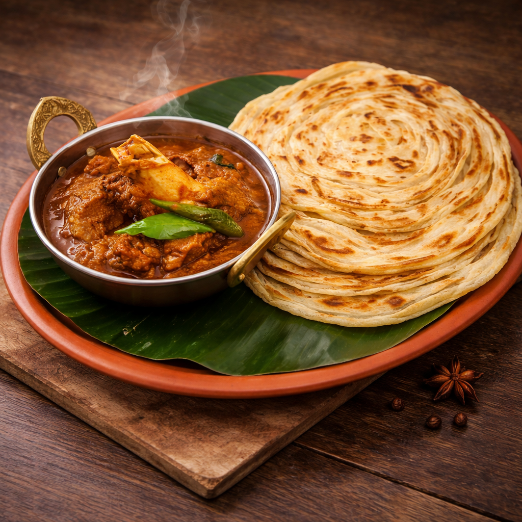Parotta (1 Set) with Mutton Curry حلال🔴_0