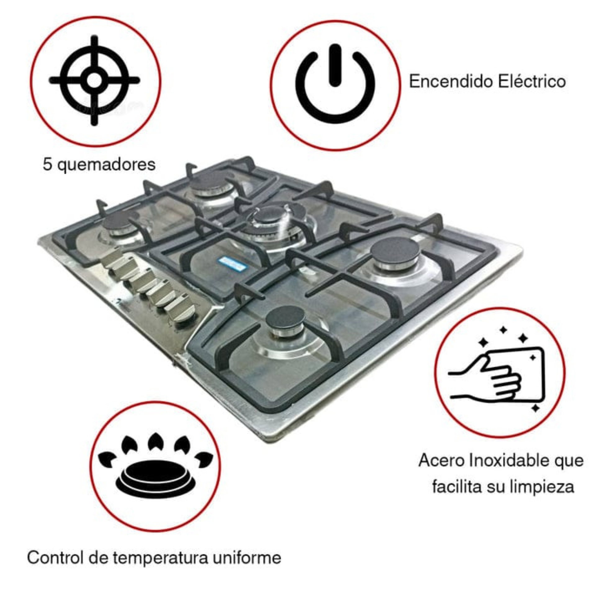 Parrilla de 5 quemadores de acero inoxidable SHORBULL._2