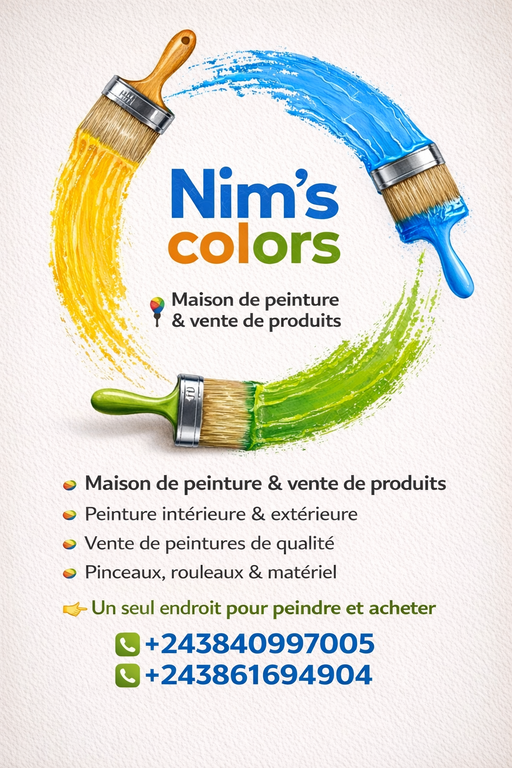 Vente des peintures 