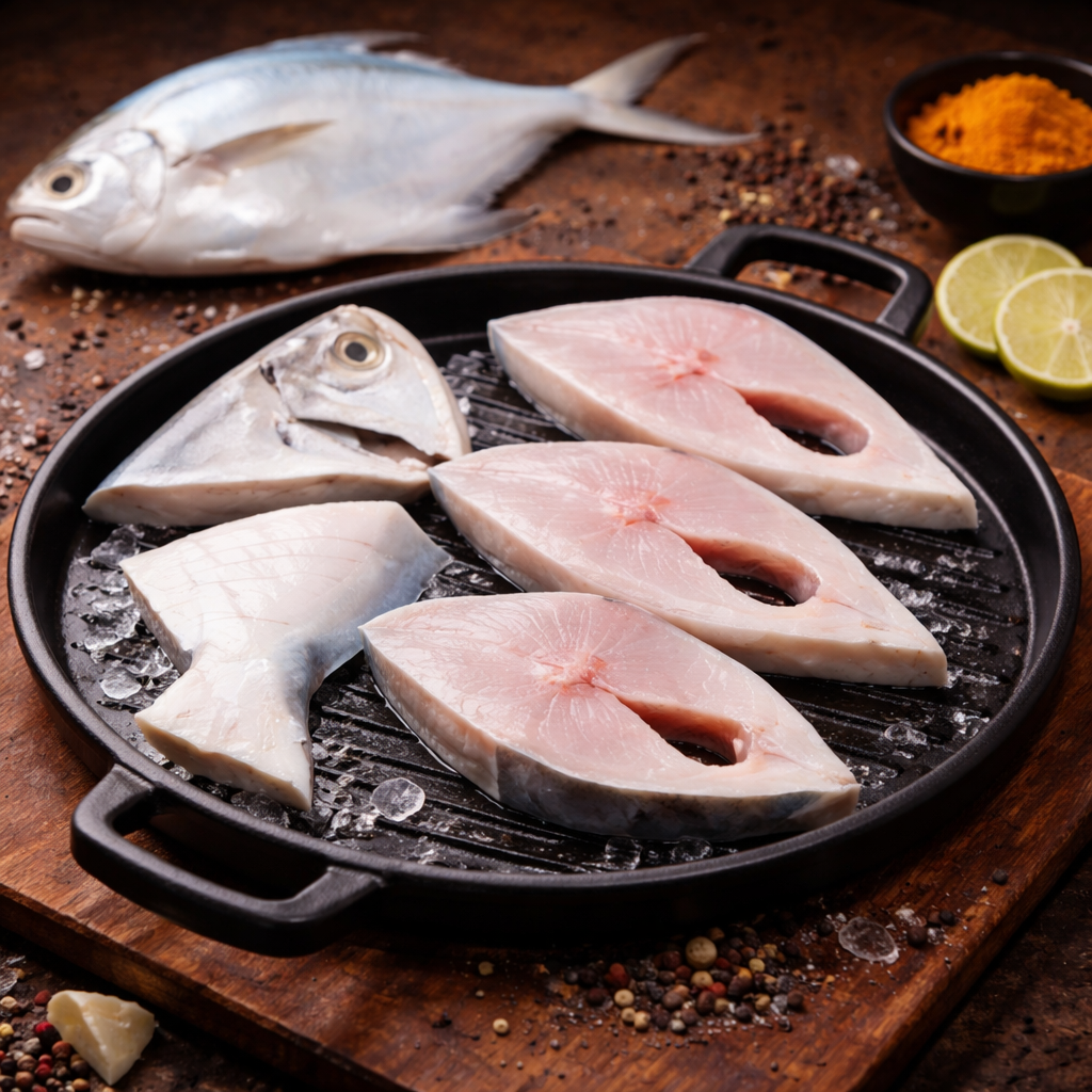 Silver Pomfret/ Vavval/ Velutha Aavoli/ Nalla Chanduva/ Vendi maameedi