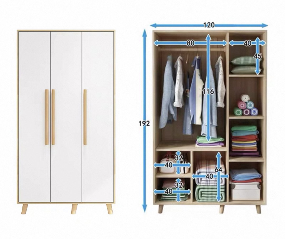 ទូខោអាវ មុខកាត់ 120cm
