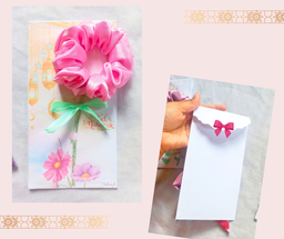 🌙 Eid Personalized Envelope – Scrunchie & Bow Edition 🌸