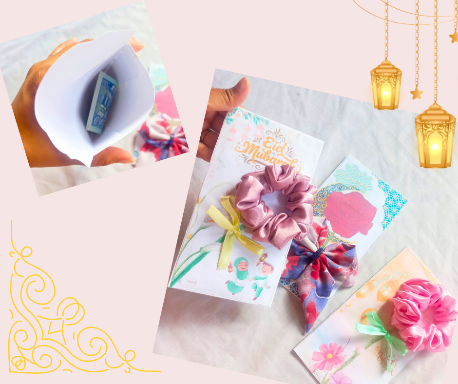 🌙 Eid Personalized Envelope – Scrunchie & Bow Edition 🌸_3