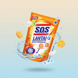 S.O.S PEMB LANTAI REFF ORANGE SPLASH 375ML/12
