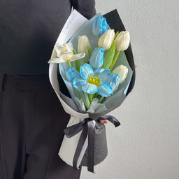 Blue & White Tulips