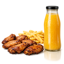 6 Wings – Classic Fries + Juice