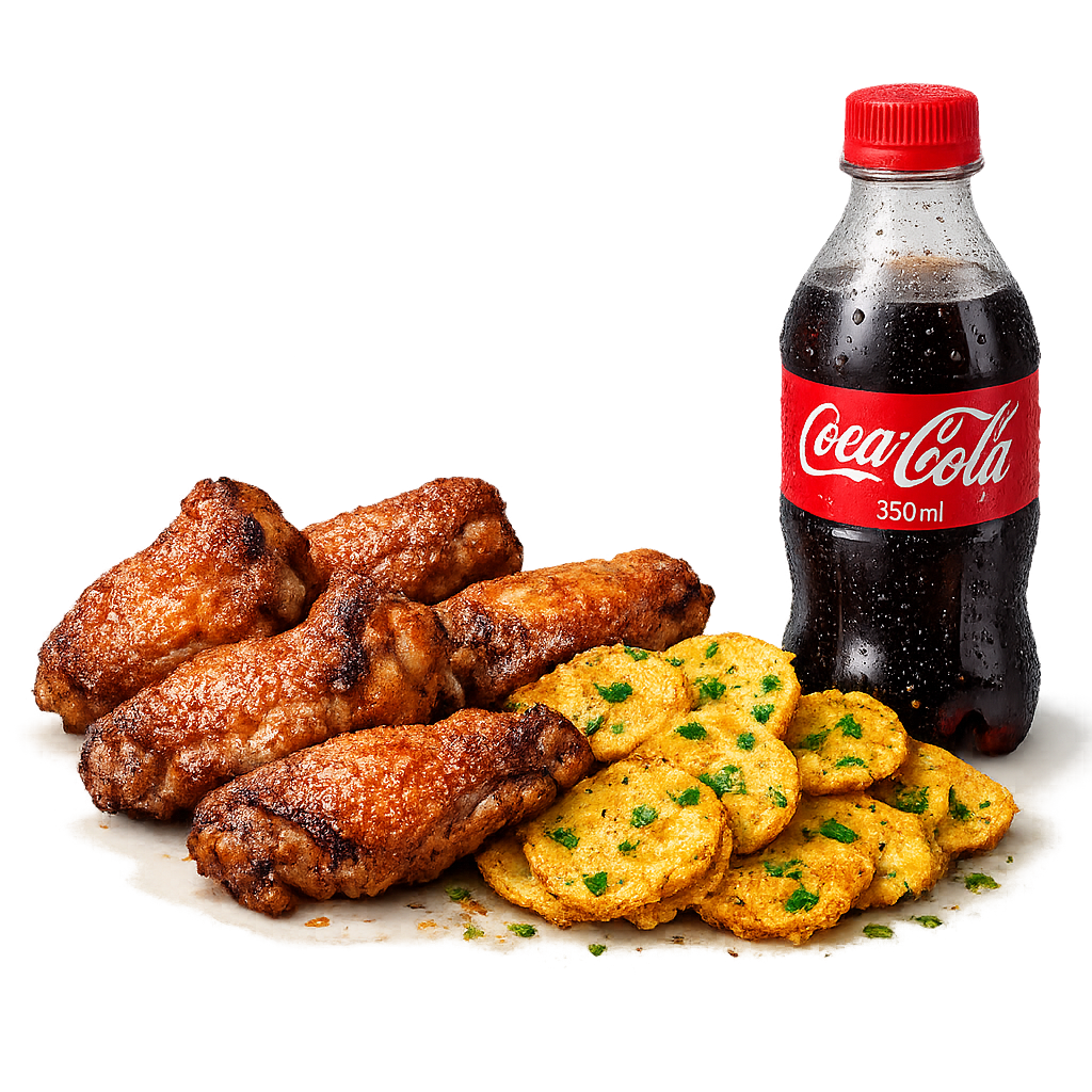 6 Wings – Bhajia + Soda