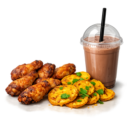 6 Wings – Bhajia + Milkshake