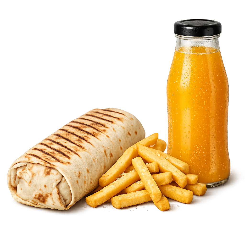 Chicken Shawarma – Classic Fries + Juice_0