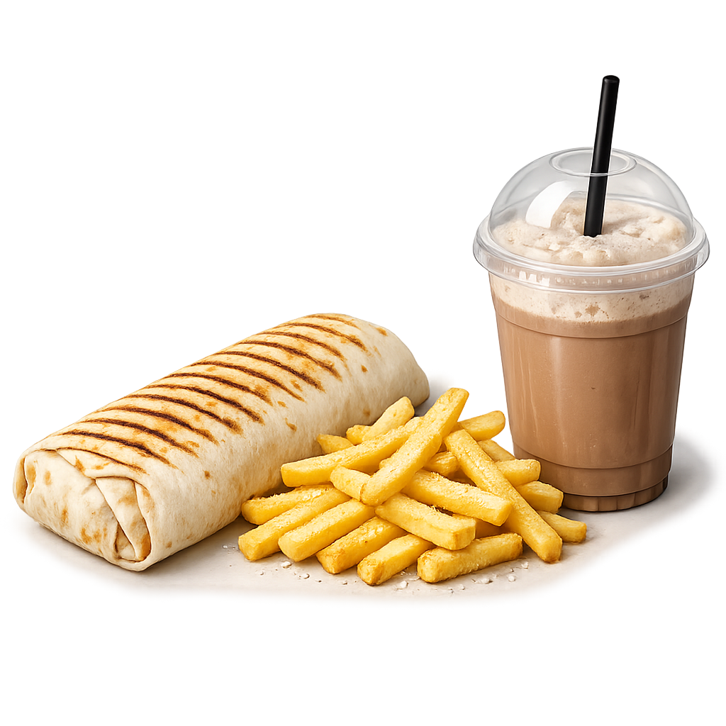 Chicken Shawarma – Classic Fries + Milkshake_0