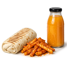 Chicken Shawarma – Masala Fries + Juice