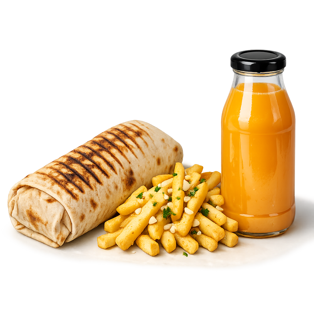 Chicken Shawarma – Garlic Fries + Juice_0