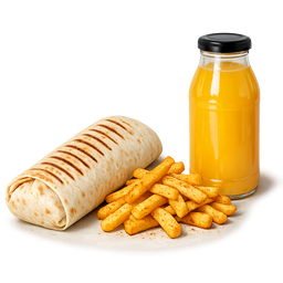 Chicken Shawarma – Seasoned Fries + Juice