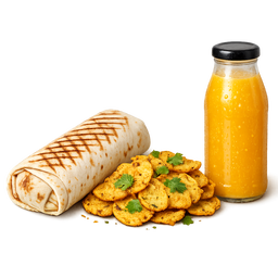 Chicken Shawarma – Bhajia + Juice