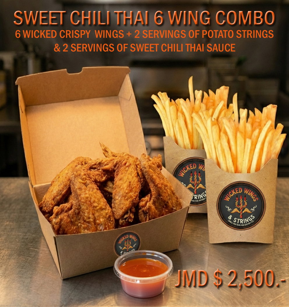 6 Wicked Wings SWEET CHILI THAI Combo