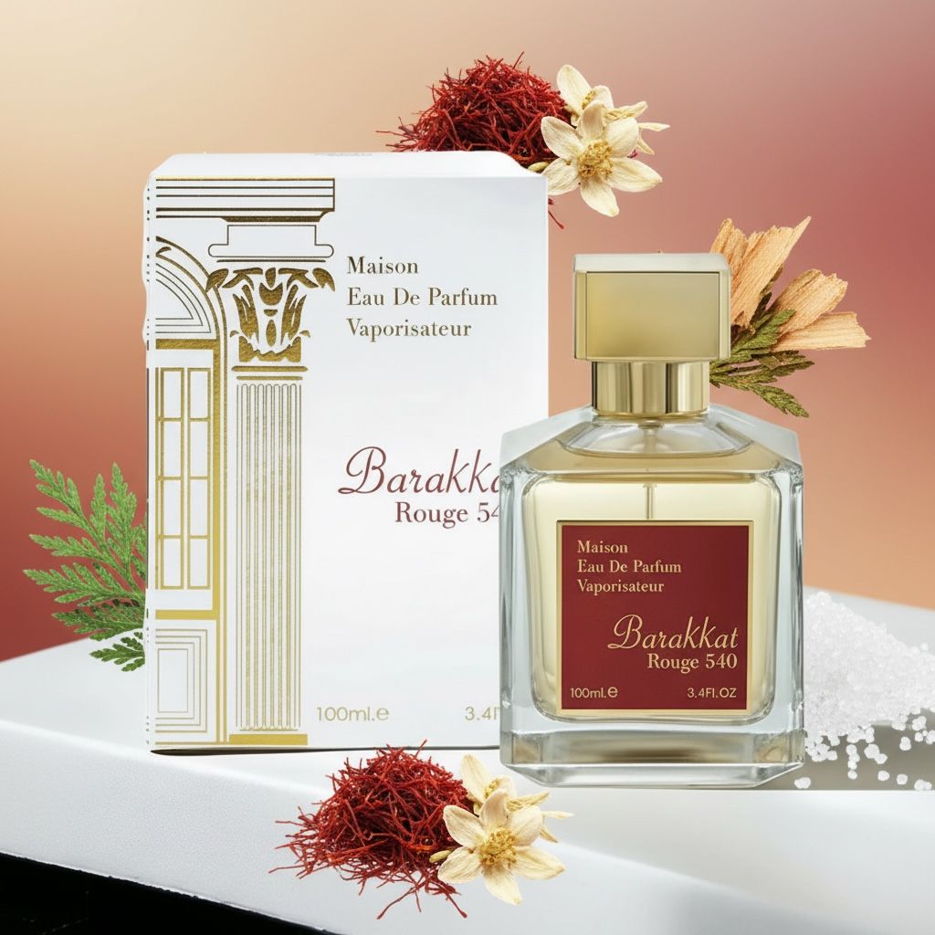 FRAGRANCE WORLD BARAKKAT ROUGE 540 - DUPE OF BACCARAT ROUGE 540 MFK