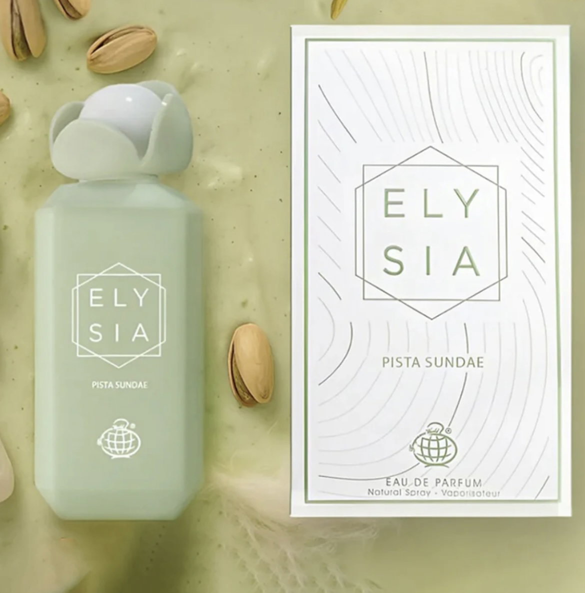 FRAGRANCE WORLD ELYSIA PISTA SUNDAE - DUPE OF KAYALI PISTACHIO _0