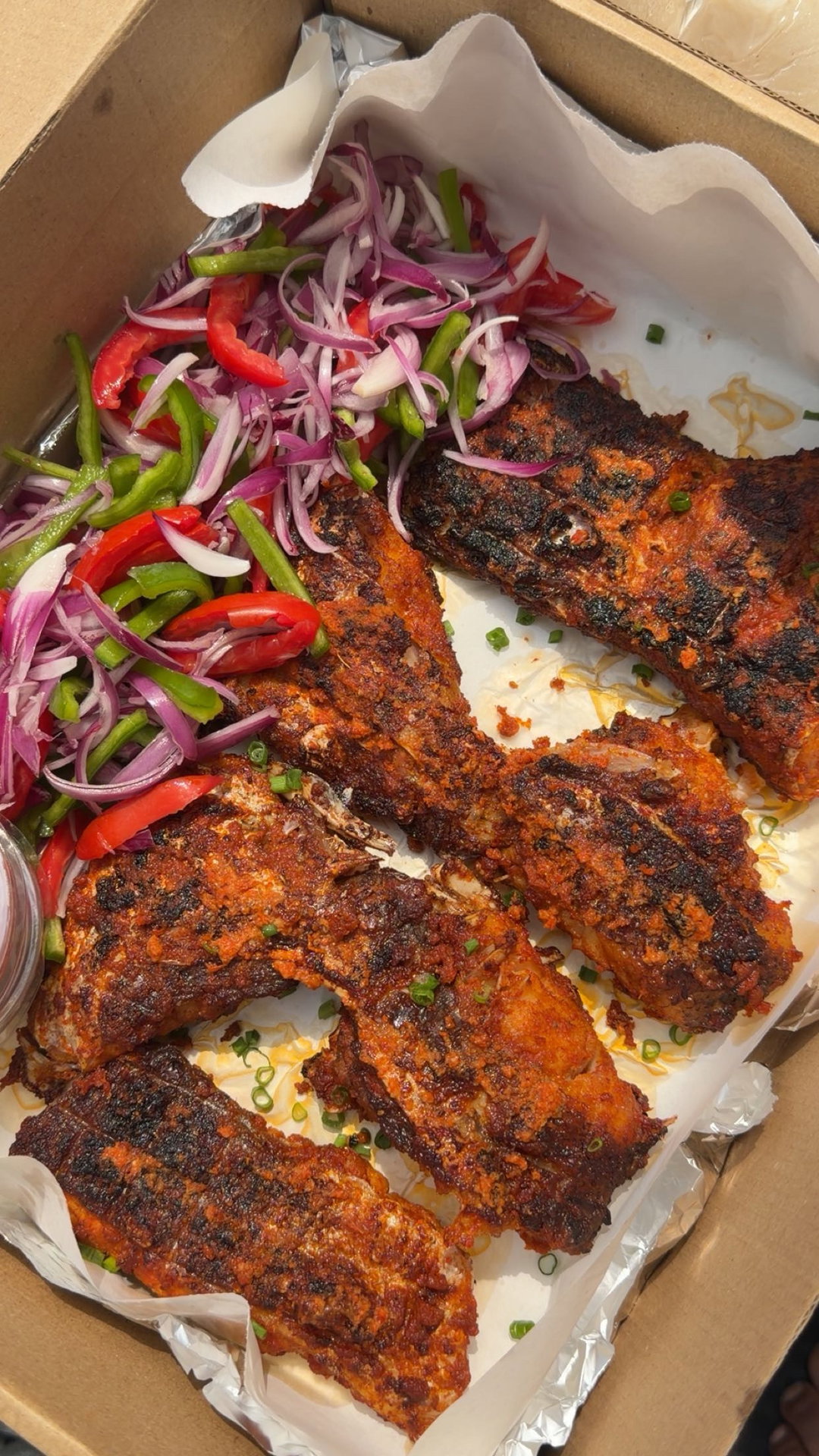 Grilled threadfin salmon steak. Prep time: 2.5hrs