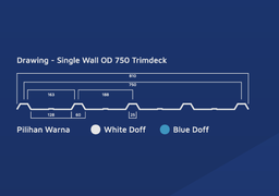 OD Series Single Layer - DR Shield OD 750 1.2mm Trimdek  