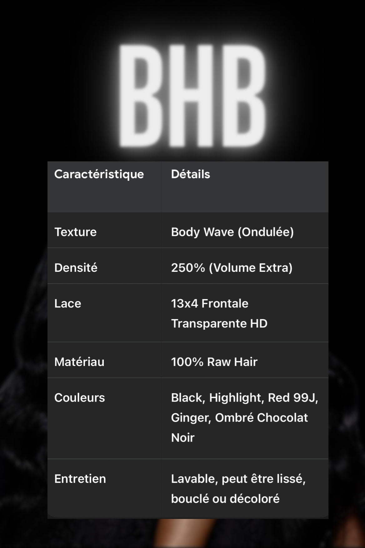 SOLDE wig  Body Waves 100% Cheveux Humain -Densité 250%_4