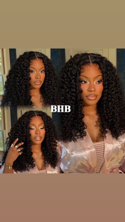 Wig  Luxury water waves curly  100% Cheveux Humain -Densité 300 % 