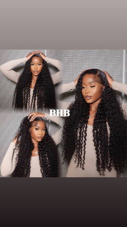 Wig  Luxury Deep Waves 100% Cheveux Humain -Densité 250% 