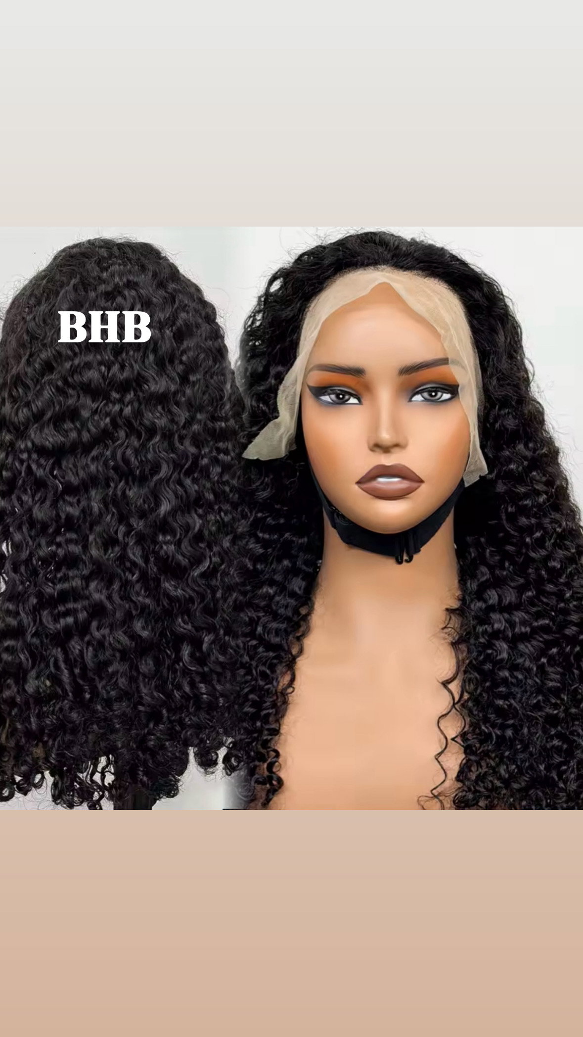 Wig  Luxury water waves curly  100% Cheveux Humain -Densité 300 % _1