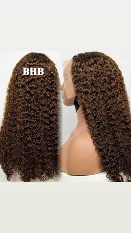 Wig  Luxury water waves curly  100% Cheveux Humain -Densité 300 % 