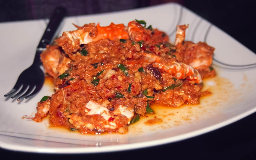 Crab Curry with Rice or Roti