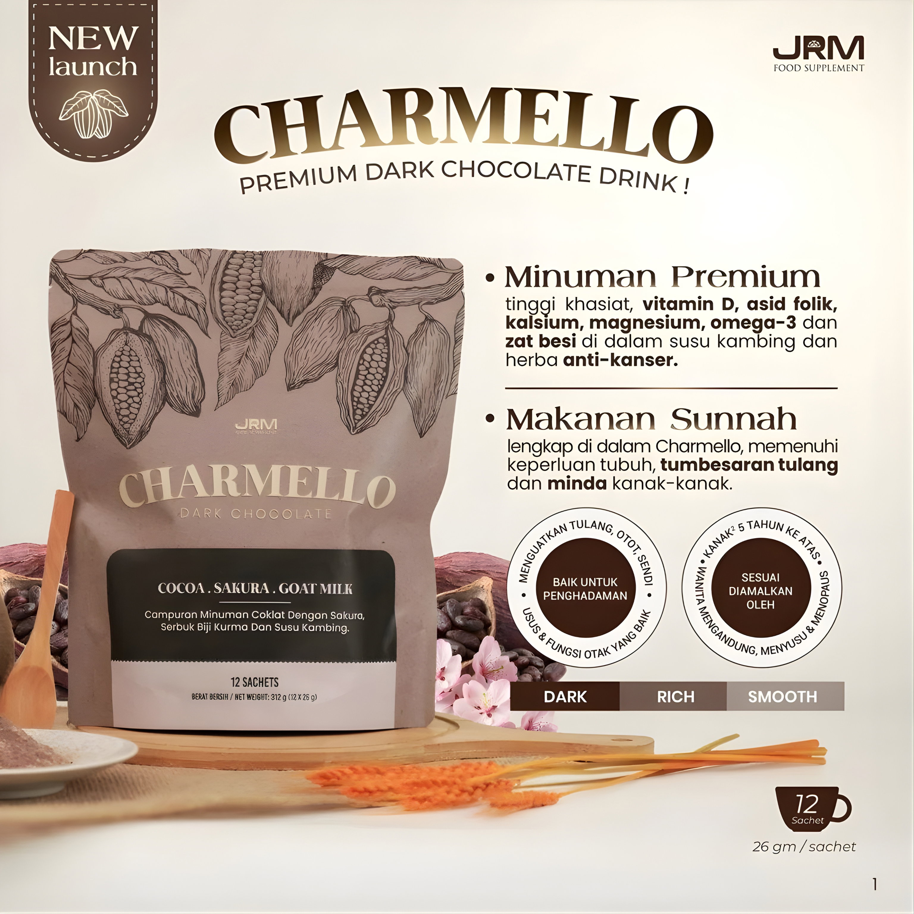 Charmello [Premium Dark Chocolate Drink]