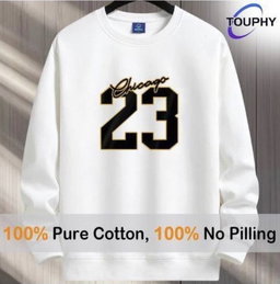 TOUPY Men’s Sweatshirt Casual Long Sleeve T - Shirt Pocket-White