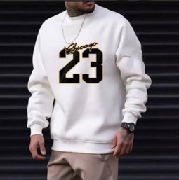 TOUPY Men’s Sweatshirt Casual Long Sleeve T - Shirt Pocket-White
