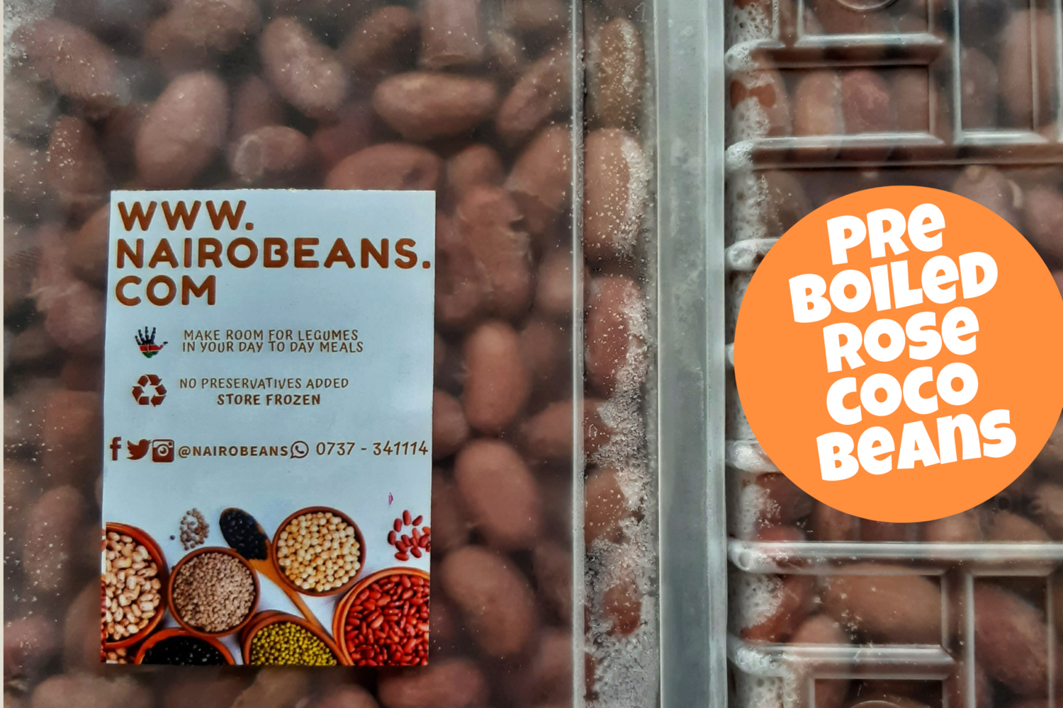 Pre Boiled Rose coco beans 500g pack_0