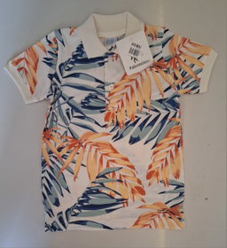 Polo feuilles Saumon