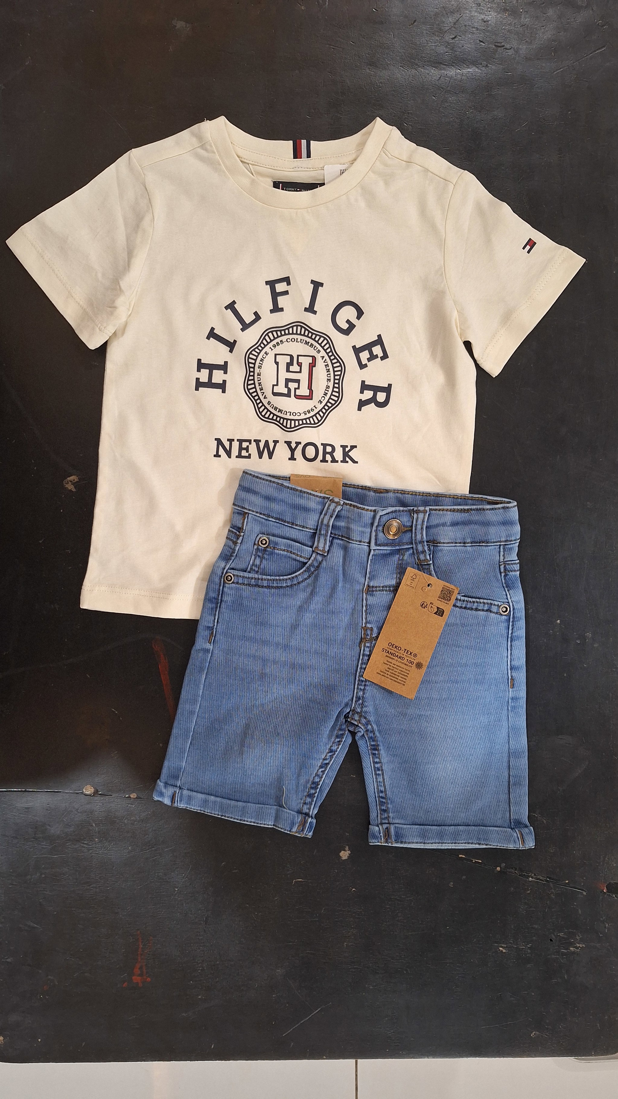 T-shirt TOMMY Rouge Beige _1