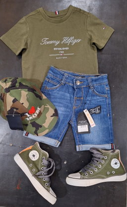 T-shirt TOMMY Vert treillis 