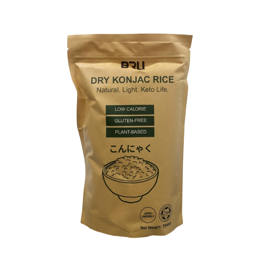 BRU Dry Konjac Rice 500g_0
