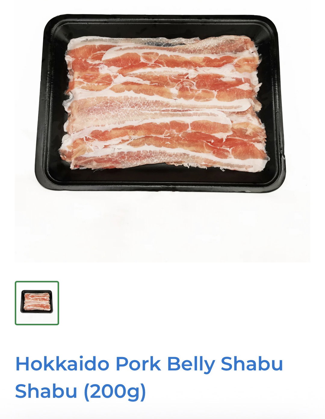 Hokkido pork belly shabu 