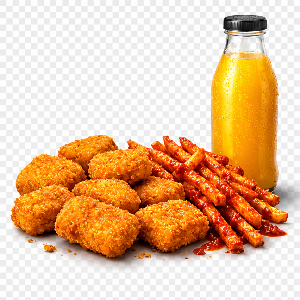 Nuggets + Masala Fries + Juice 450ml