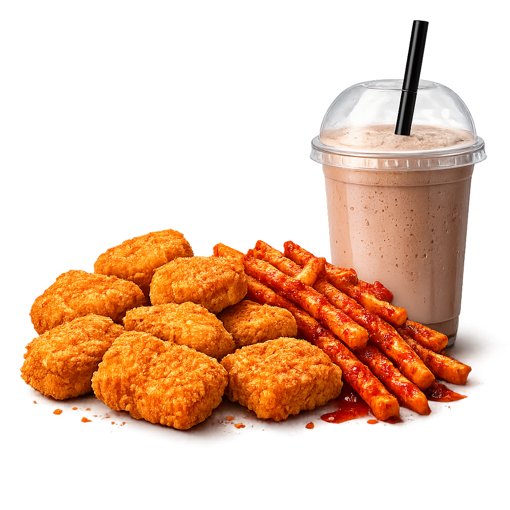 Nuggets + Masala Fries + Milkshake 500ml