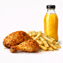 Chicken Leg + Garlic Fries + Juice 450ml