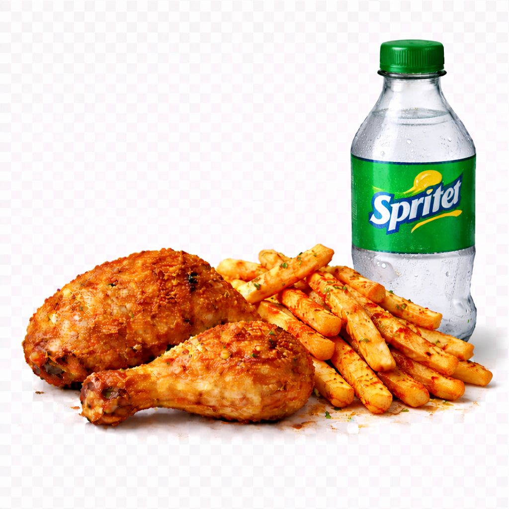 Chicken Leg + Seasoned Fries + Soda 350ml_0