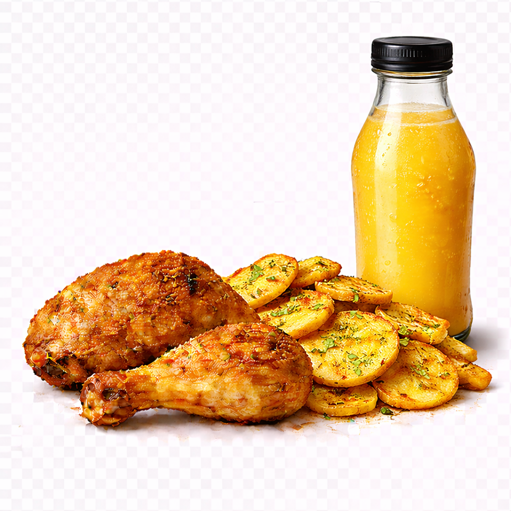 Chicken Leg + Bhajia + Juice 450ml