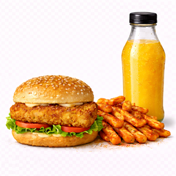 Crunch Burger + Masala Fries + Juice 450ml